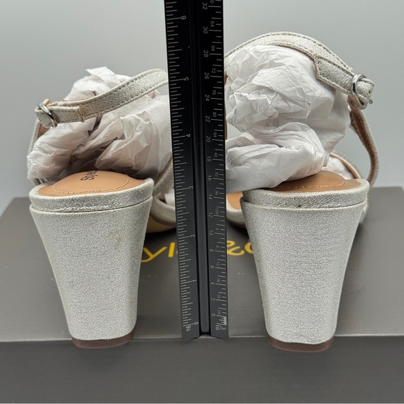 Style & Co Silver Rhinestone Dress Sandals 9M - Picture 4 of 7